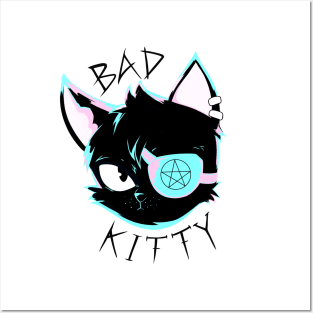 Bad Kitty Black Font Posters and Art